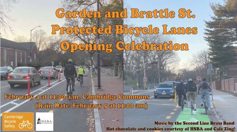 Garden and Brattle St. Protected Bicycle Lanes Opening Celebration ...