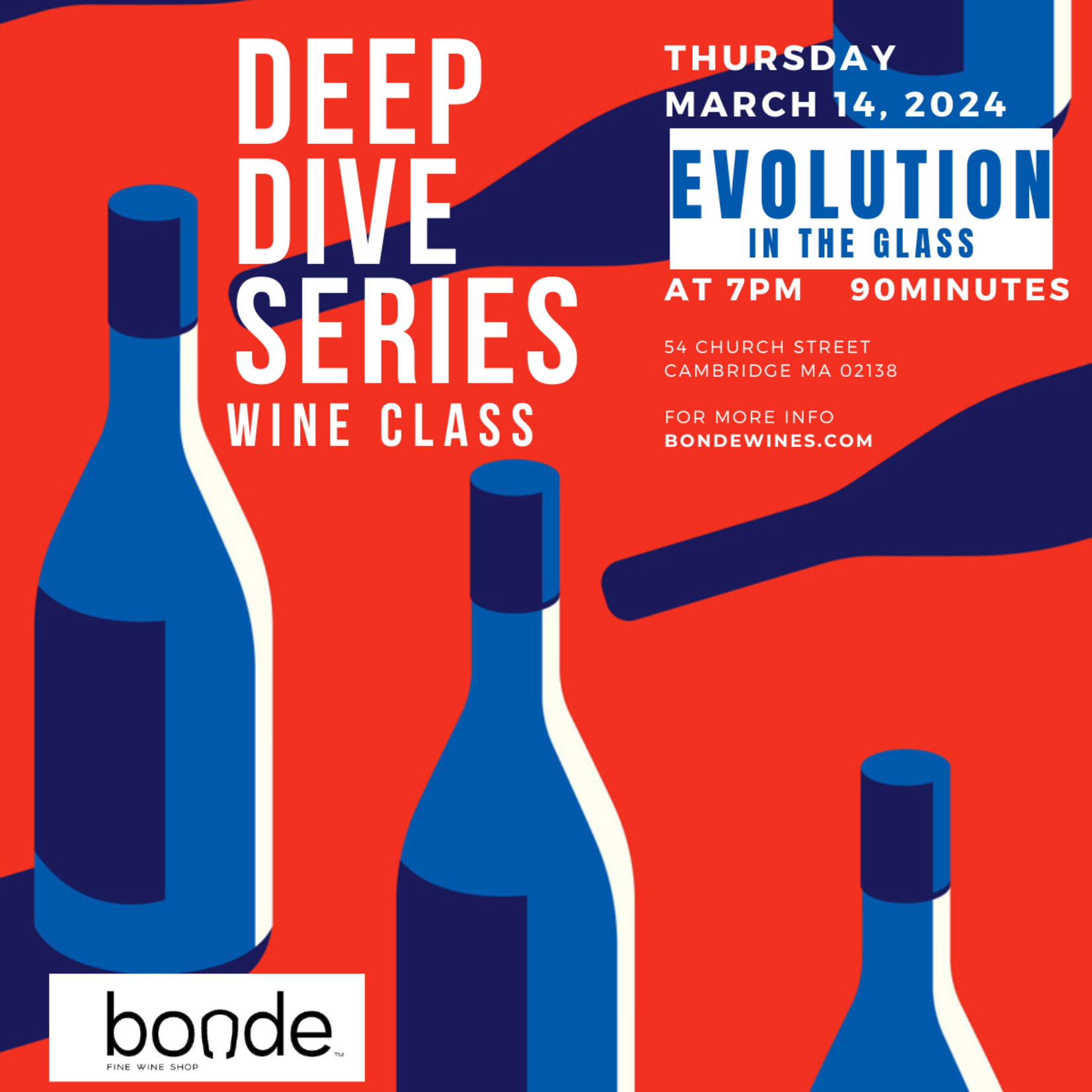 Deep Dive Series: Wine's Evolution in the Glass - Wine Tasting Class - Thursday March 14th 2024