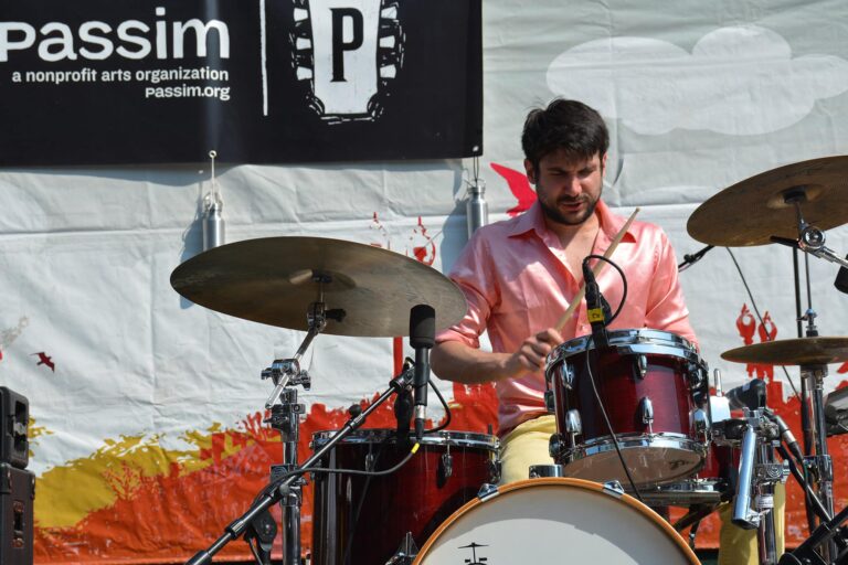 playing drums