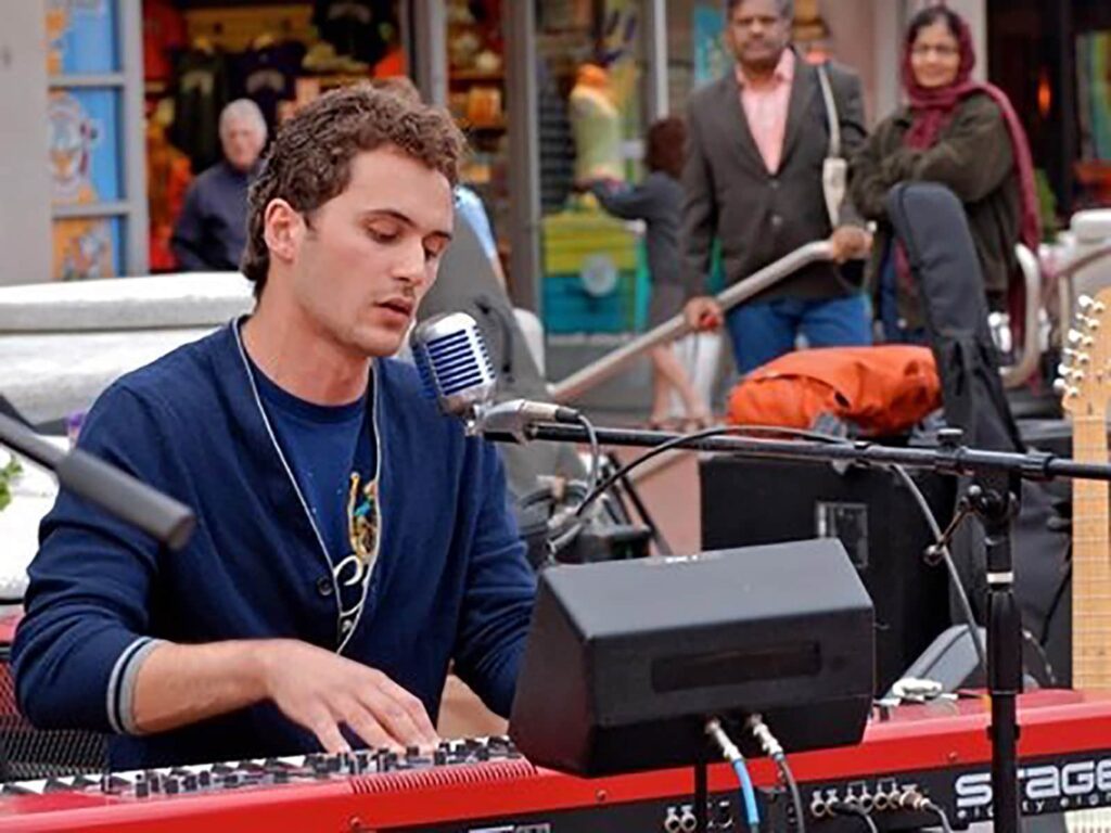 playing the piano